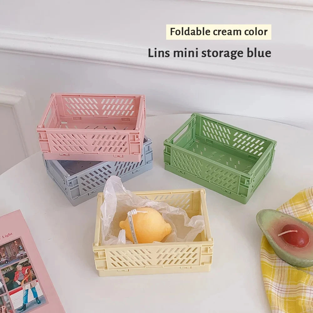 6-Piece Foldable Desktop Storage Basket Set