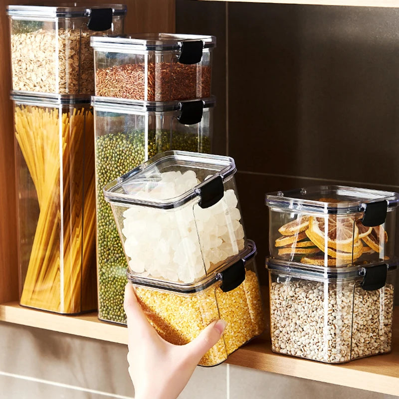 Airtight Kitchen Storage Containers | Clear Pantry Canisters with Lids