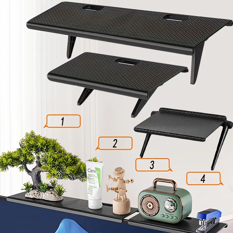 Adjustable TV Screen Top Shelf | TV & Monitor Storage Organizer