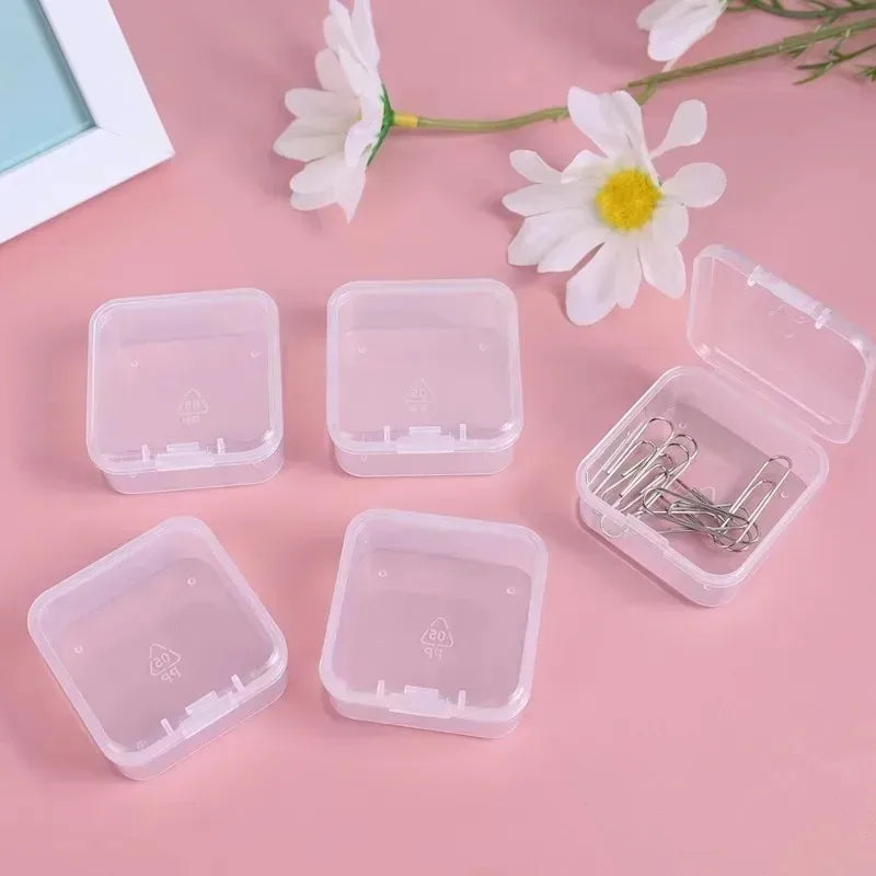 Clear Mini Storage Boxes with Lids (6 or 60 Pack)
