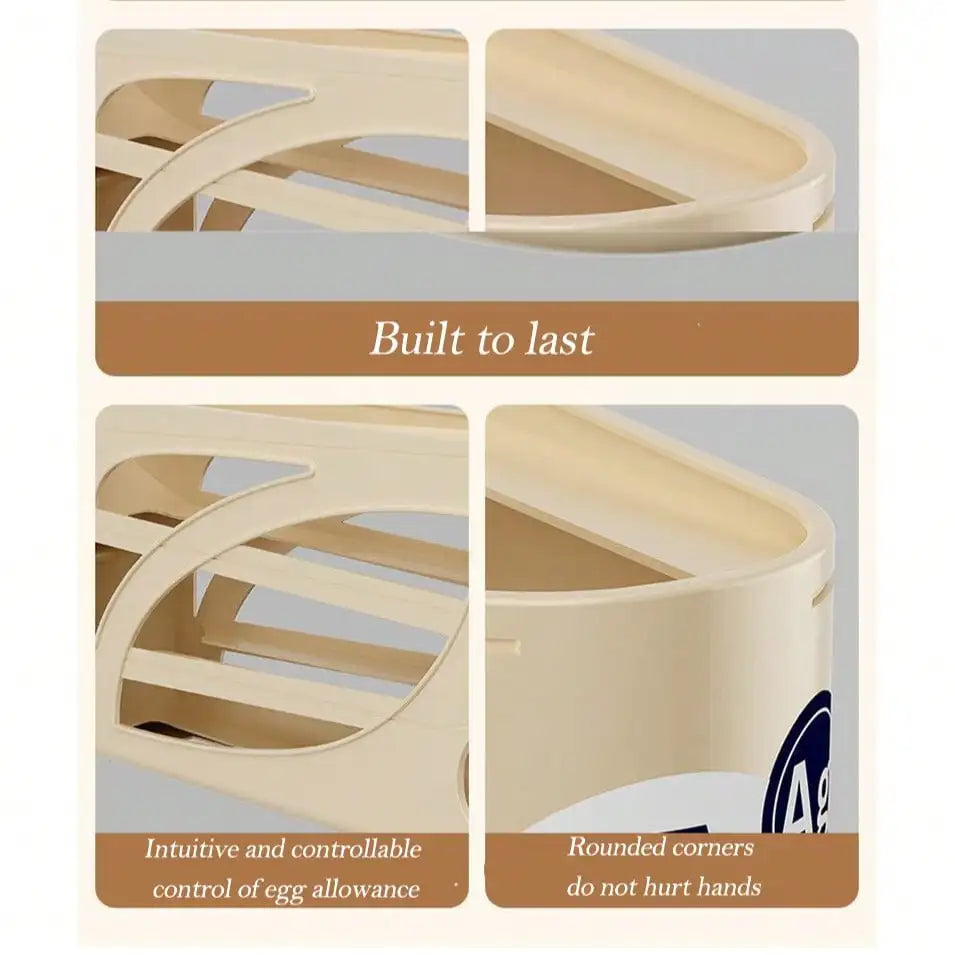 4-Tier Rolling Egg Dispenser for Refrigerator