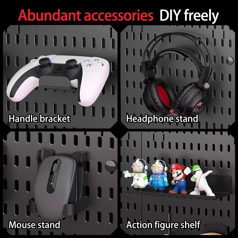 Adjustable Desktop Pegboard Organizer for Home & Office