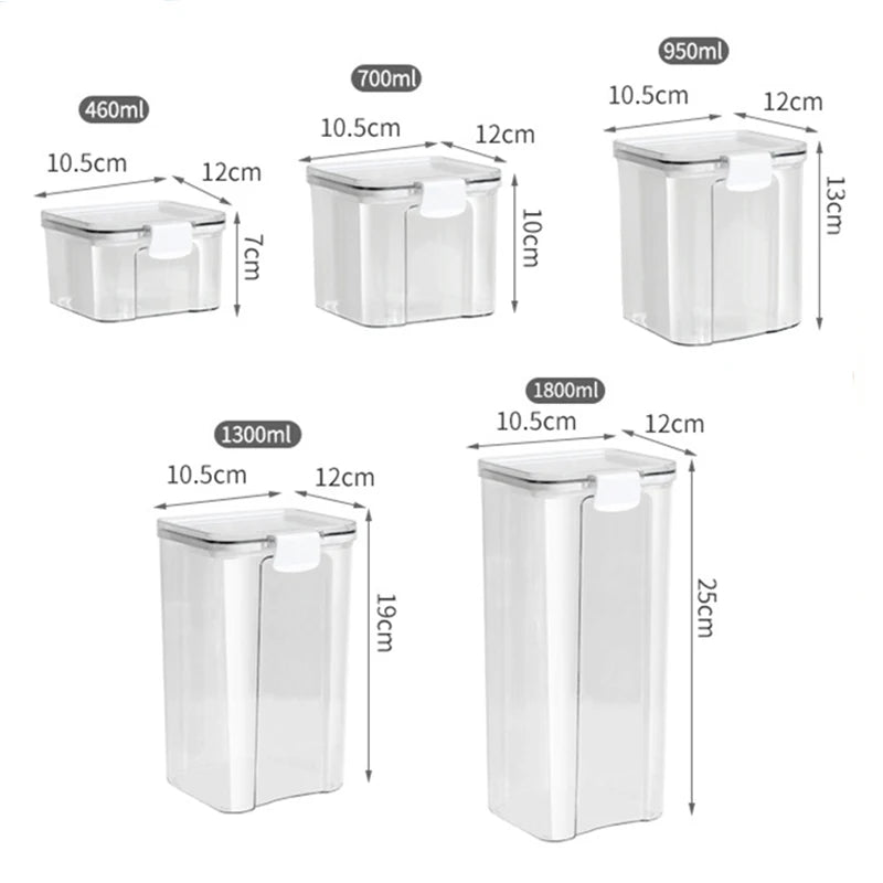 Airtight Kitchen Storage Containers | Clear Pantry Canisters with Lids
