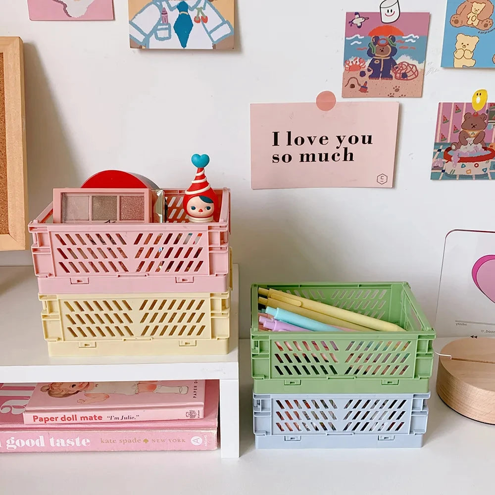 6-Piece Foldable Desktop Storage Basket Set