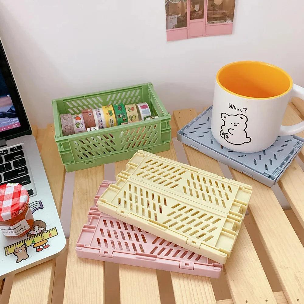 6-Piece Foldable Desktop Storage Basket Set