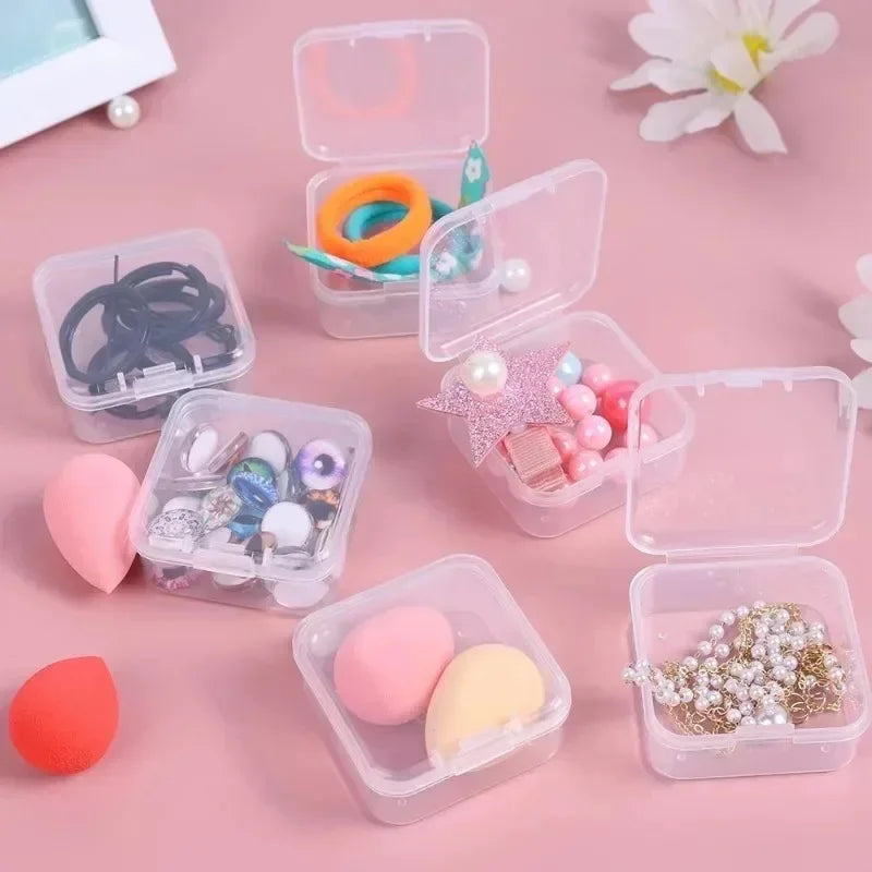 Clear Mini Storage Boxes with Lids (6 or 60 Pack)