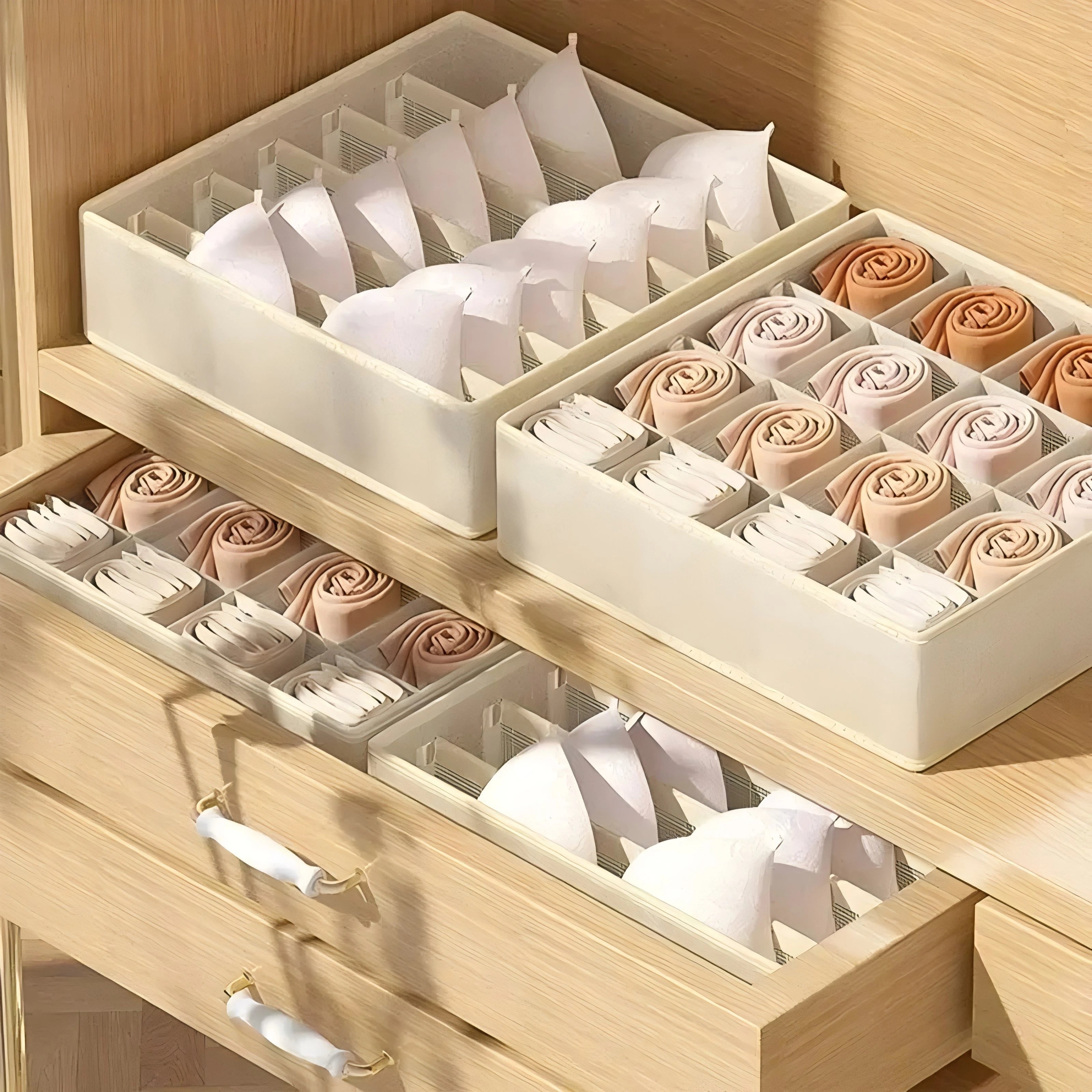 Foldable Underwear & Clothing Drawer Organizer Storage Box