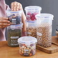 Large Food Storage Container with Measuring Cup & Airtight Lid