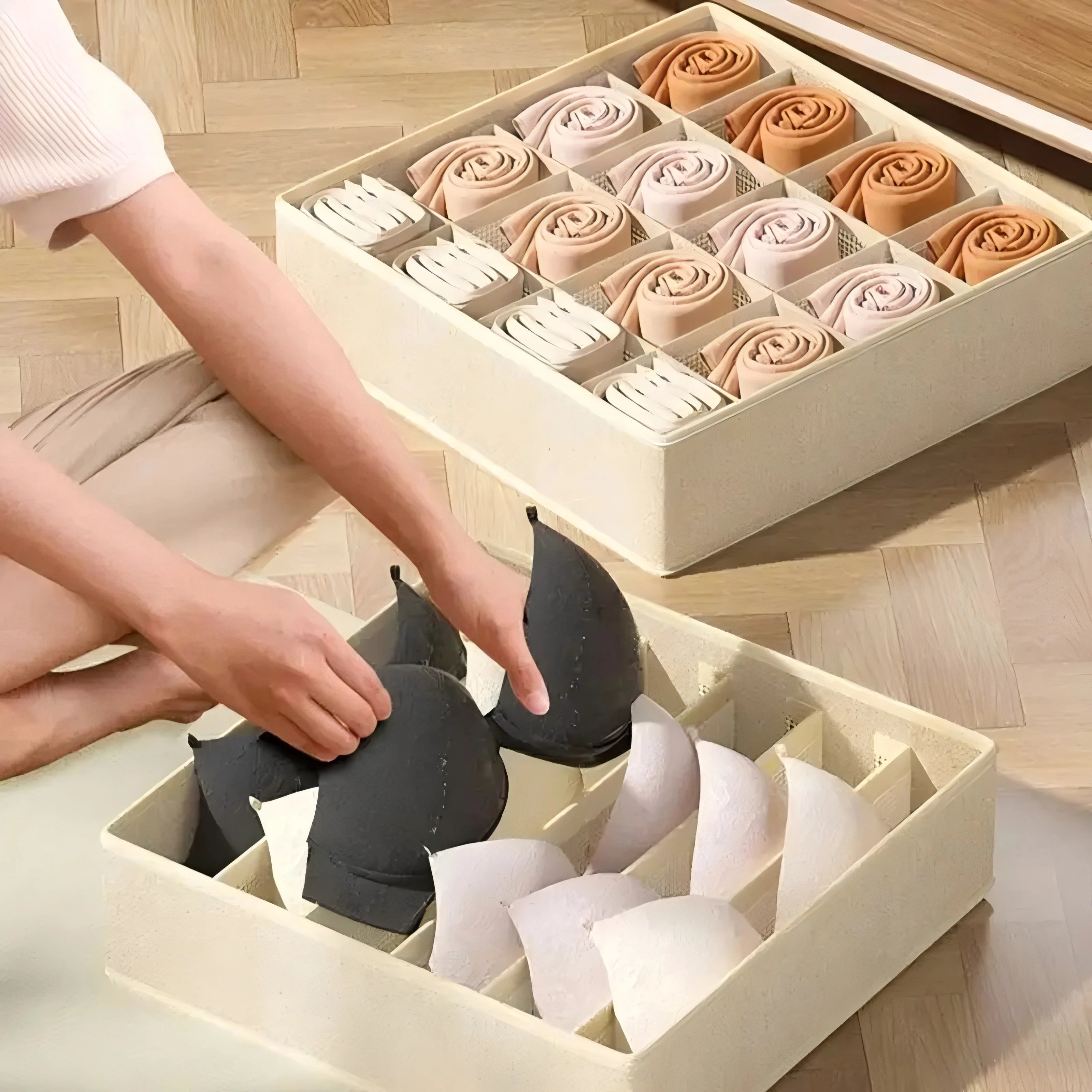Foldable Underwear & Clothing Drawer Organizer Storage Box