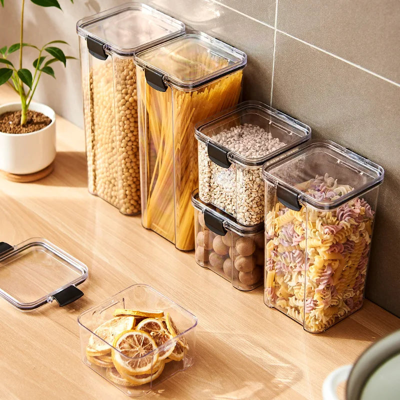 Airtight Kitchen Storage Containers | Clear Pantry Canisters with Lids