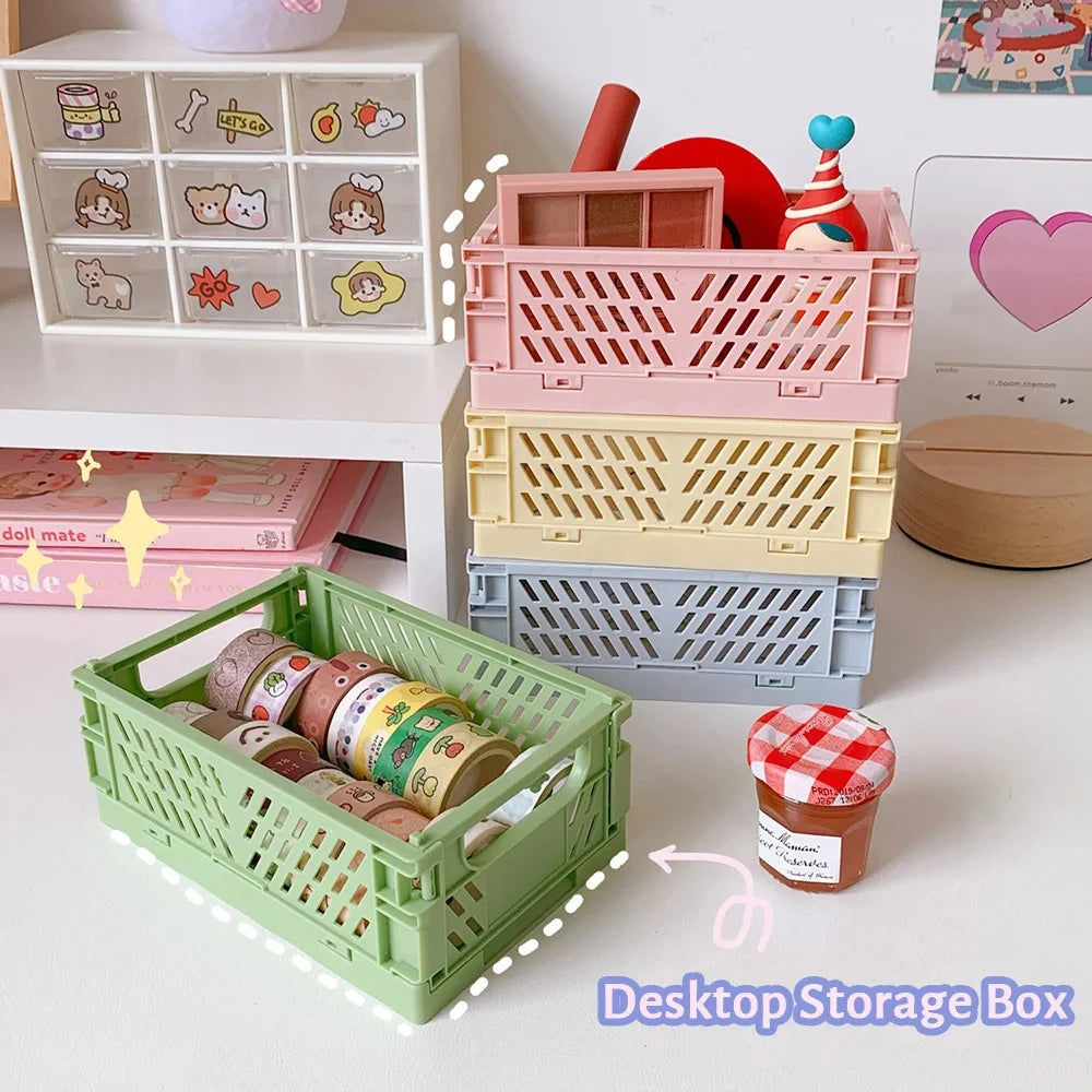 6-Piece Foldable Desktop Storage Basket Set